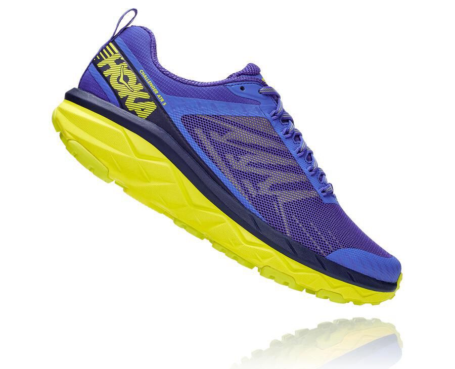 Hoka Australia One One Challenger ATR 5 - Mens Trail Shoes Blue/Green - AKNCI-4271